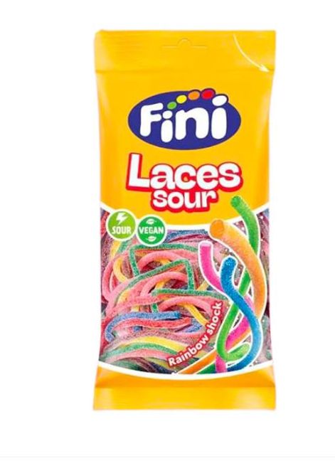 Hovedbilde  Fini Laces Sour 75g*12st. / Vegan-Halal