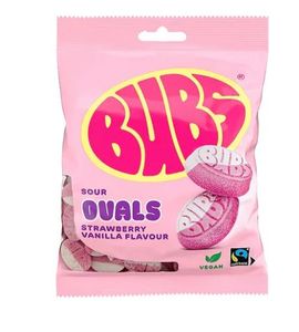 Hovedbilde Bubs Goody Sour Strawberry Vanilla 90g*12st.