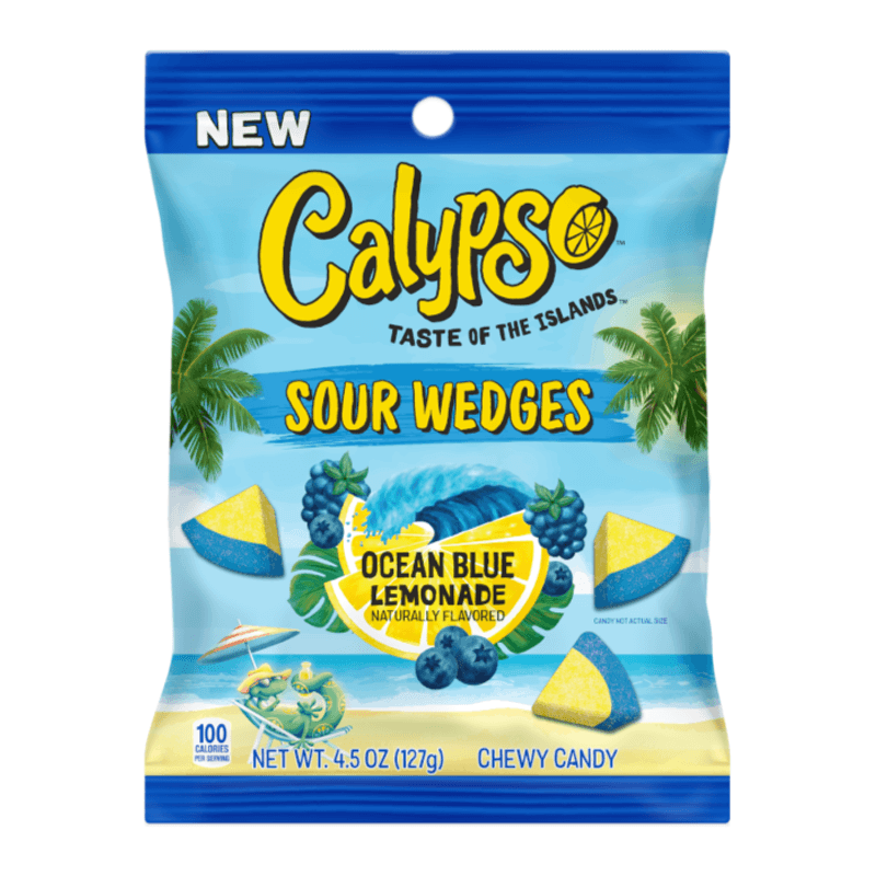Calypso Sour Wedges Ocean Blue Peg Bag  (127g)*12st.