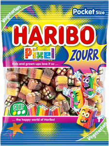 Hovedbilde Haribo PIXEL ZOURR 80G*22st/Vegan