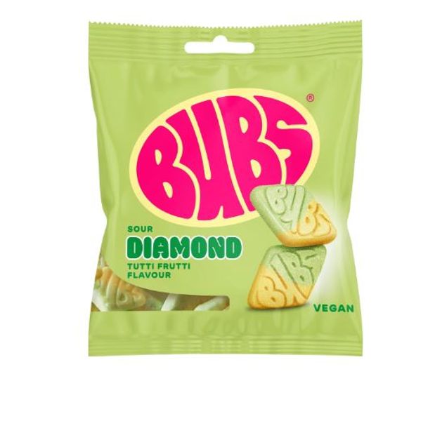 BUBS Tutti Frutti Diamond 155g*12st./Vegan