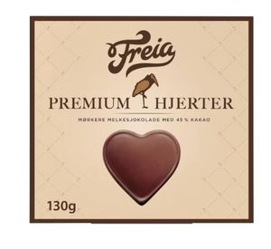 Hovedbilde Freia Premium Hjerter 130 g*12st.